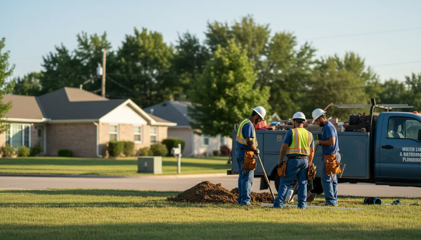 Residential water line and bathroom plumbing service in Bentley, LA